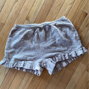 Indigo Rein Muslin Ruffle Hem Shorts